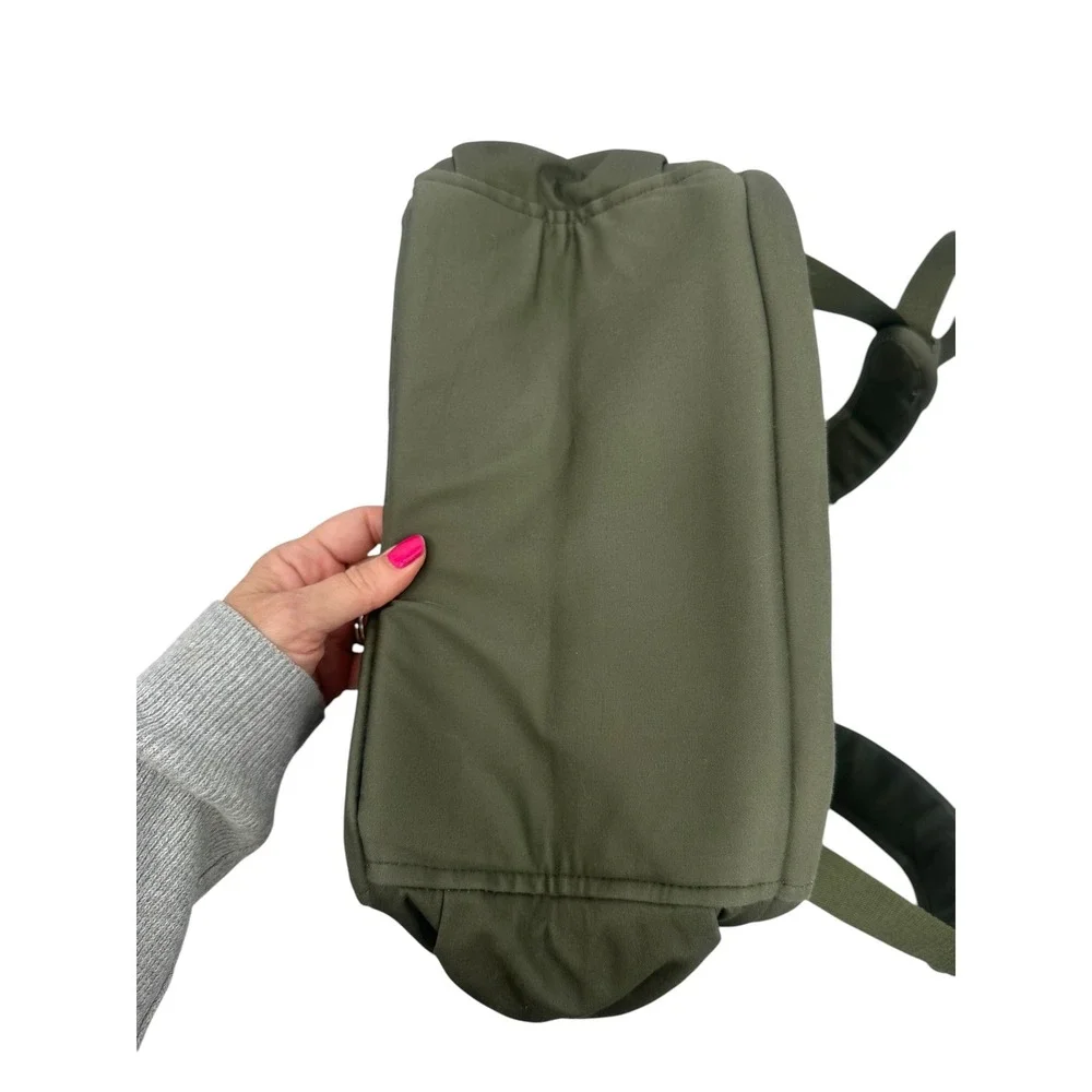 Vera Bradley Backpack Women Olive Green Utility Multi Pocket Diaper Bag Travel